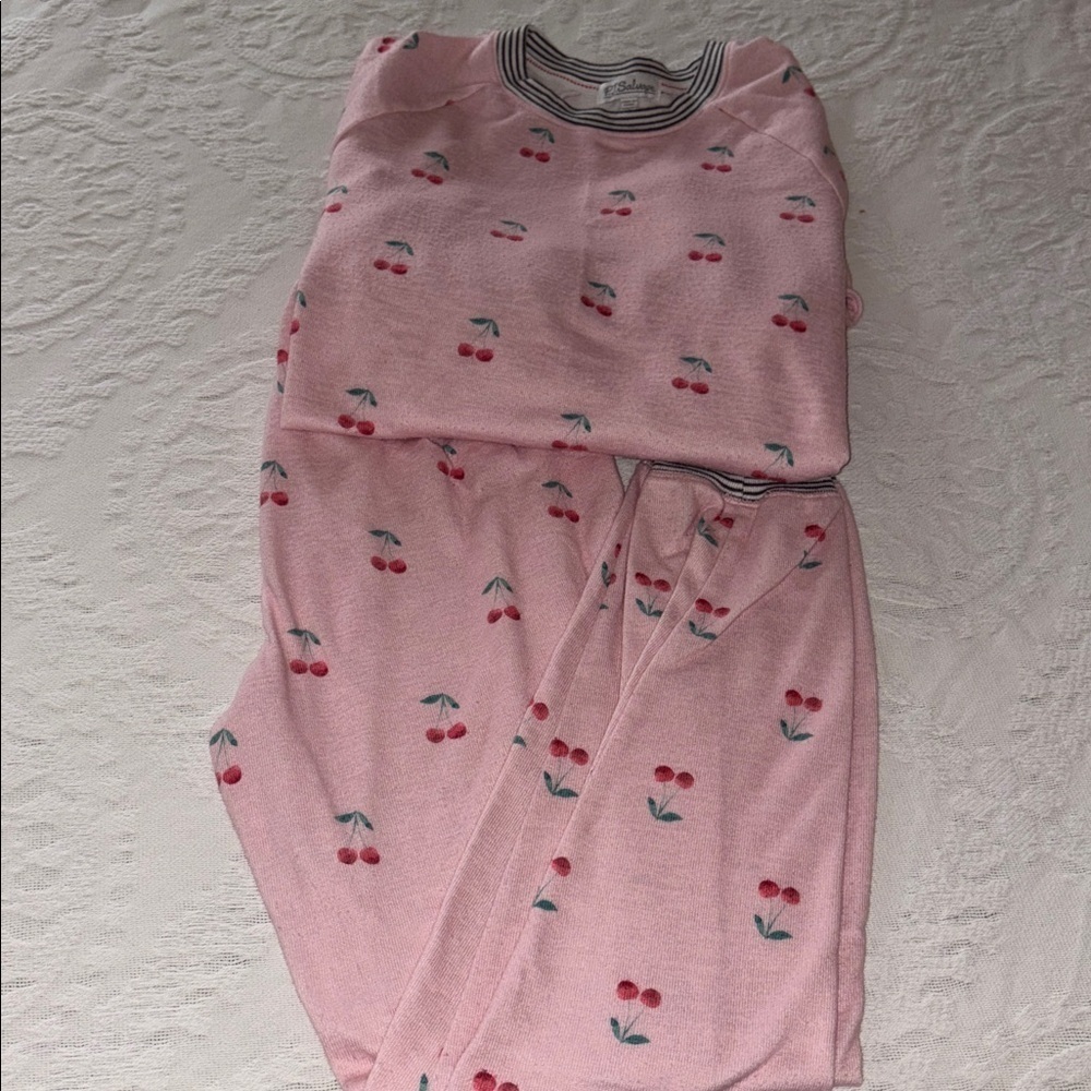 Gently Loved P.J. Salvage Striped /Cherry Pajama Set